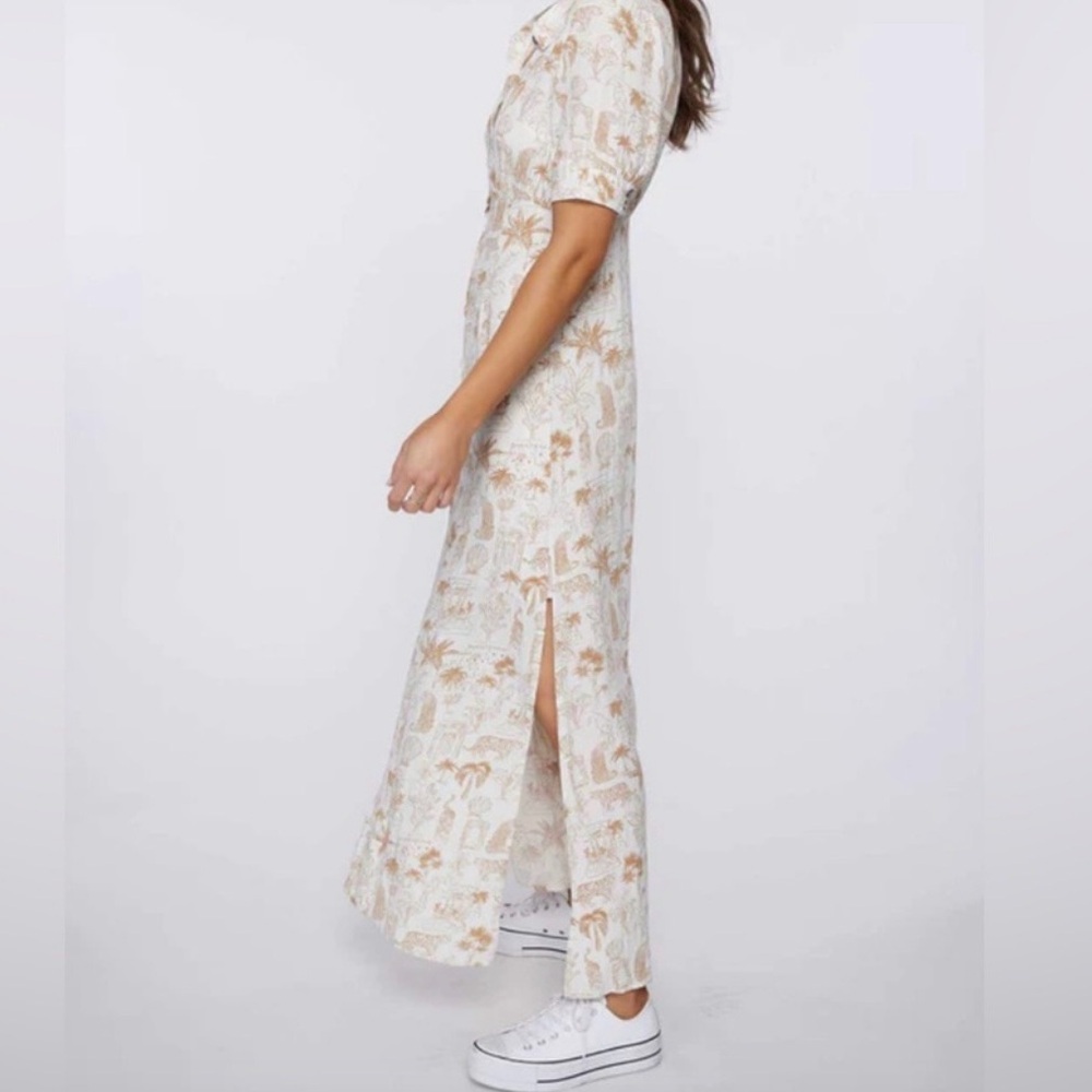 O'Neill White and Tan Floral Maxi Dress - Picture 7 of 12